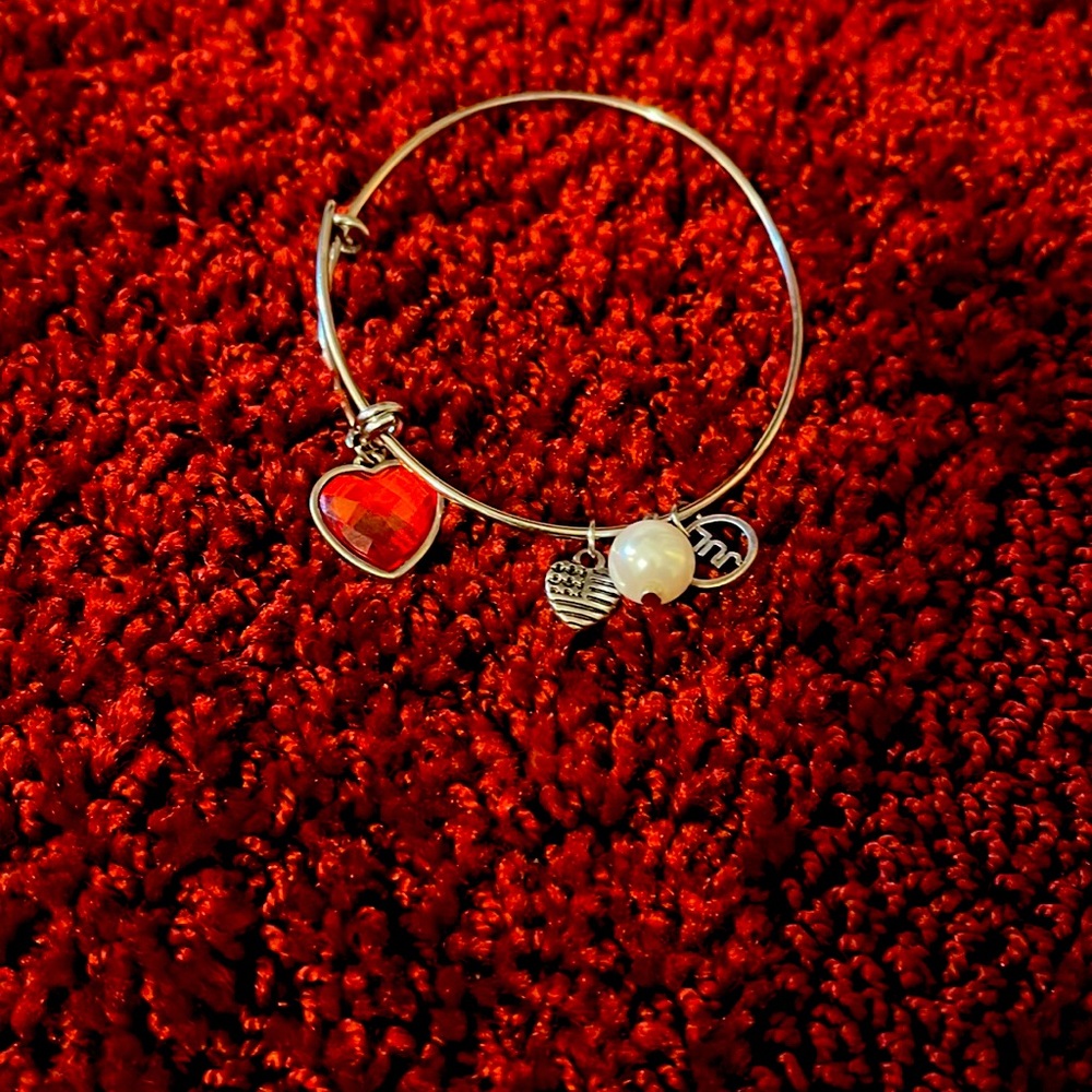 Alex and Ani silver charm bracelet